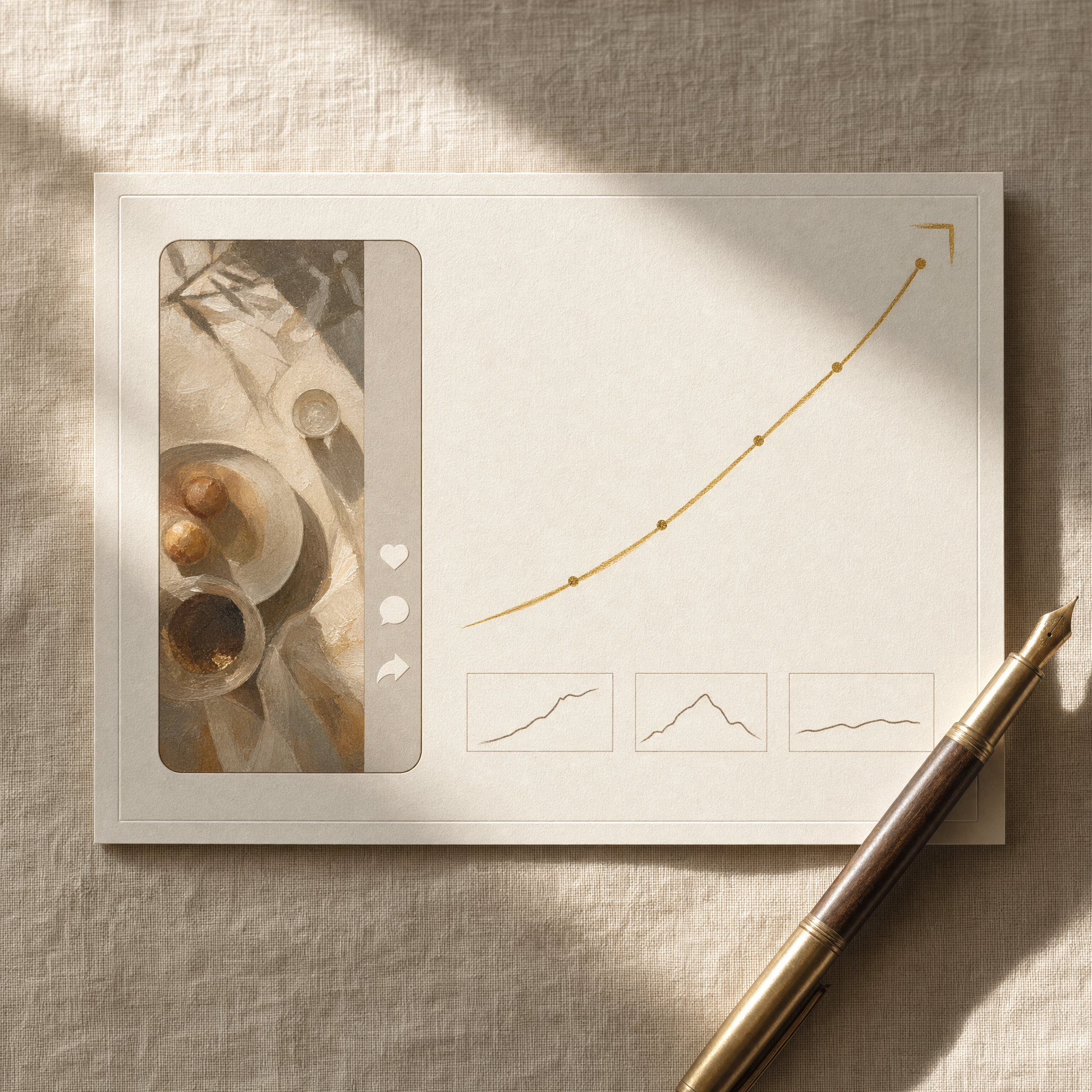 Renaissance painting of growth signal feeding back into the next brief